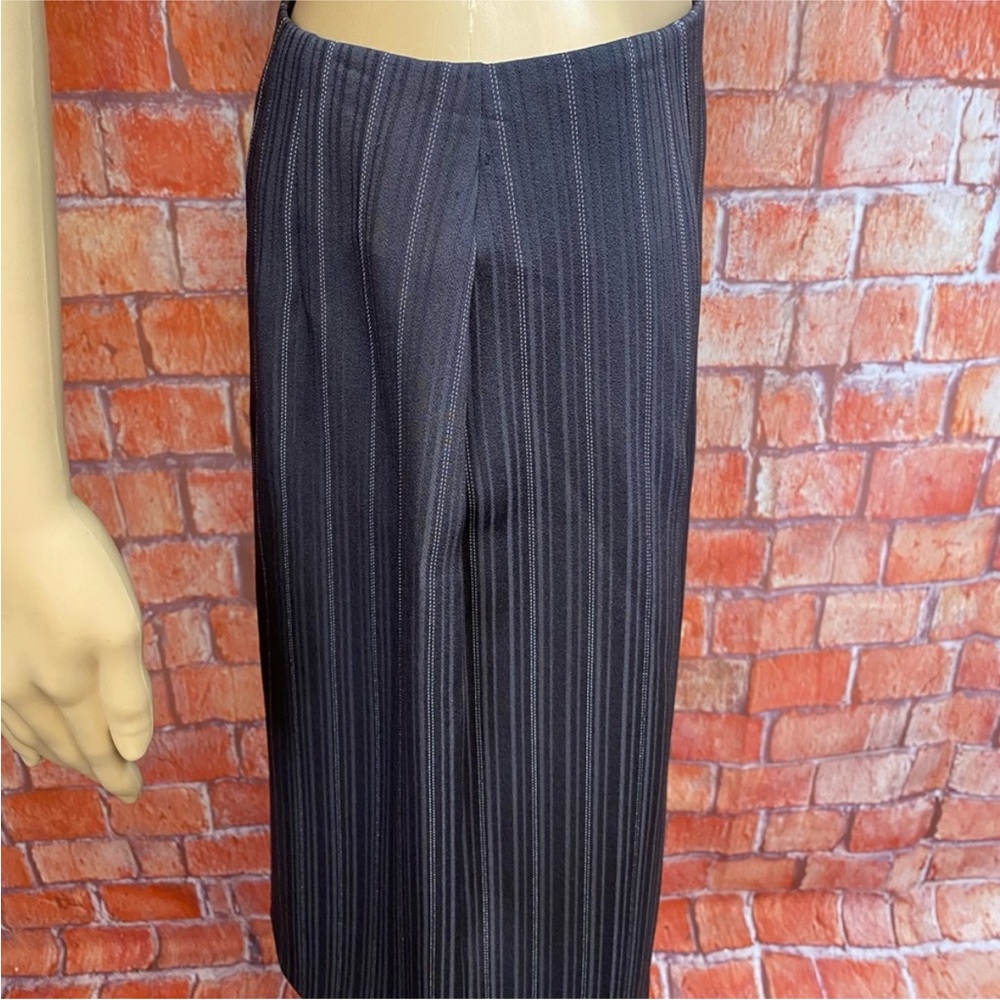 Giorgio Fiorlini Vintage Dark Gray‎ Pinstripe Blazer and Skirt Set Suit - Picture 13 of 16